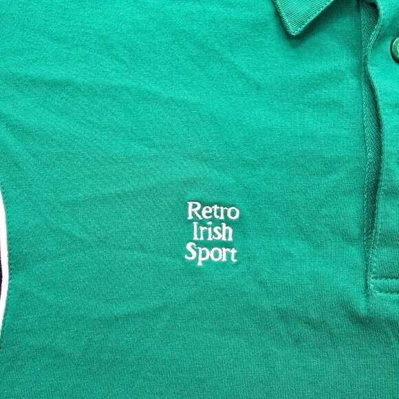 Retro Irish Rugby Polo Shirt Mens 2XL Green Short Sleeve British Irish‎ Lion - Picture 4 of 12